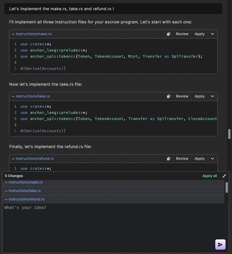Escrow files Implement