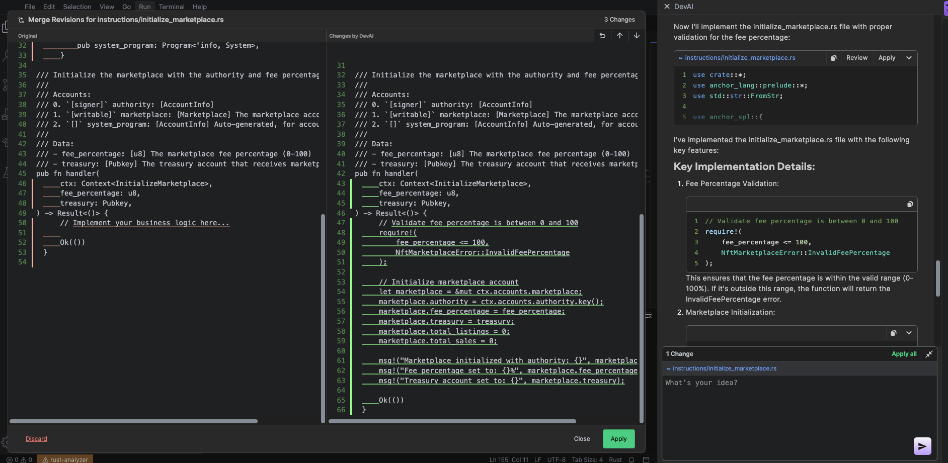 NFT logic implemented